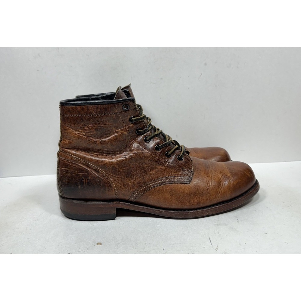 Frye Arkansas Mid Lace Boots Mens Size 10.5 M Brown Leather 87092 Distressed
